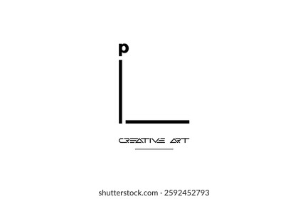 LP, PL, L, P abstract letters logo monogram