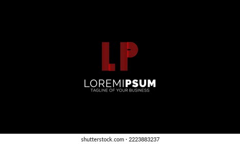 LP, PL, L, P Letters Logo design Abstract Monogram vector
