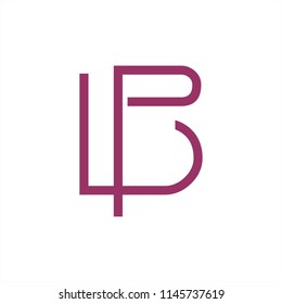 LP, PL, LBP initials geometric line art company logo 