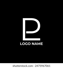 LP, PL, letter alphabet logo design