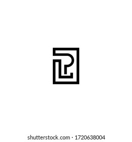 LP PL Letter Logo Design Vector Template