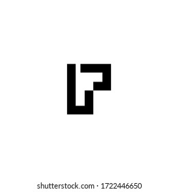 Plantilla de diseño de logotipo LP PL
