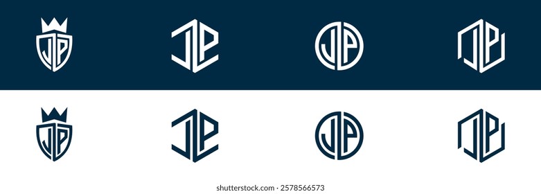 LP PL letter logo set design