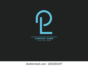 LP or PL minimal abstract and simple logo