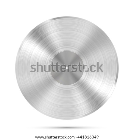 LP platinum Record icon, Gramophone music object, Vinyl disk record, Vector illustration