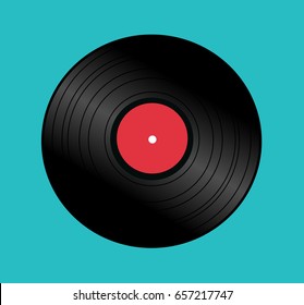 LP record vector vintage background icon