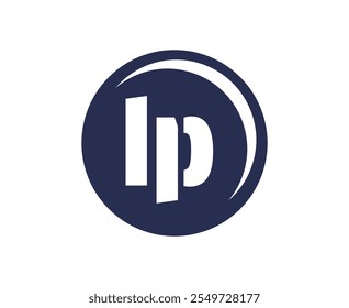 LP sport emblem or team logotype. Ball logo with a combination of Initial letter L and P for balls shop, sports company, training, club badge. Vector illustration.