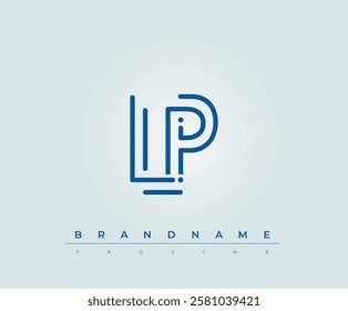 LP Technology Letter Logo Template. This tech letter logo is a graphic mark that uses letters to represent a technology company.