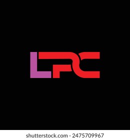 LPC-Buchstabe Initial-Logo Design Vorlage Vektorillustration