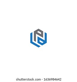 LPD , PLD unique monogram style logo design with blue and grey.