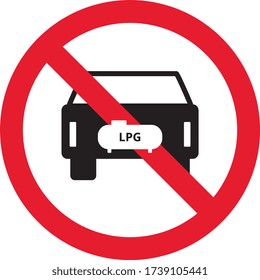 LPG Car Sign, Symbol, Vector Illustration