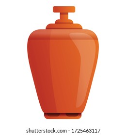 Lpg cylinder icon. Cartoon of lpg cylinder vector icon for web design isolated on white background