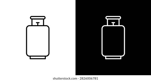 LPG cylinder icon editable graphics set. EPS10.