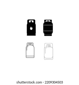 Lpg Cylinder Icon, Liquefied Petroleum Gas Cylinder Icon Vector Art Illustration