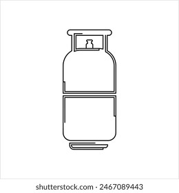 Lpg Cylinder Icon, Liquefied Petroleum Gas Cylinder Icon Vector Art Illustration