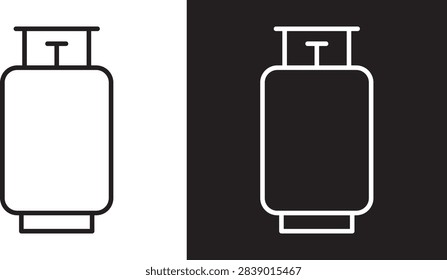 LPG cylinder icon thin ui graphic..