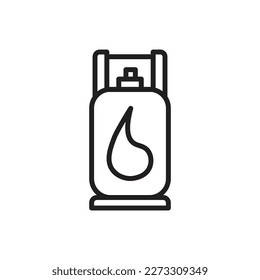 Ilustrador del icono de contorno de gas de Lpg