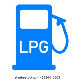 GLP y gasolinera en blanco