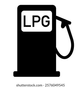 LPG and gas station on white