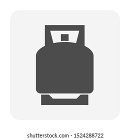 LPG Gas Tank, Gas Cylinder Vector Icon. Also Called Bottle, Canister. Refill Pressure Vessel Or Container For Storage Natural Gas, Liquefied Petroleum Gas, Propane, Butane At High Pressure For Cooking