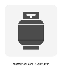 LPG Gas Tank, Gas Cylinder Vector Icon. Also Called Bottle, Canister. Refill Pressure Vessel Or Container For Storage Natural Gas, Liquefied Petroleum Gas, Propane, Butane At High Pressure For Cooking