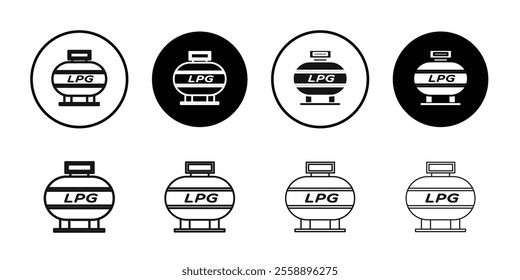 LPG icon Symbol mark in filled style