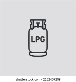 lpg icon vector icon.Editable stroke.linear style sign for use web design and mobile apps,logo.Symbol illustration.Pixel vector graphics - Vector