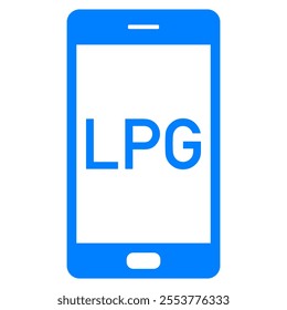 LPG and smartphone on white