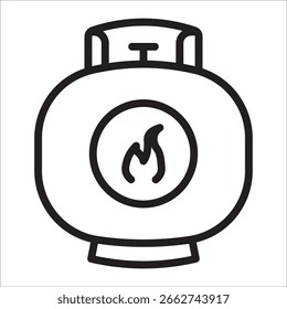 Vector de contorno de icono de stock de GLP