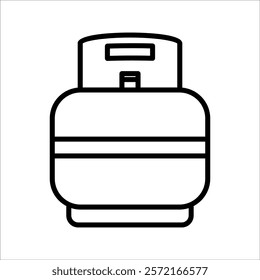 LPG tank, gas cylinder icon, with white background