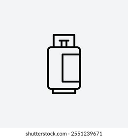 LPG dünne Liner Symbol einzeln.