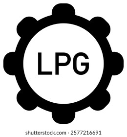 LPG and wheel on white