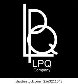 LPQ PLQ QLP QPL logo design for business. Initial letter modern design for company business brand, simple minimal typography. Logo for invitation wedding and party. 