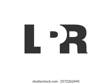 LPR logo design. Initial letter L P R bold font style for tech startups, consulting, corporate branding. Creative company name, headlines typography identity, trendy logotype. Vector illustration.