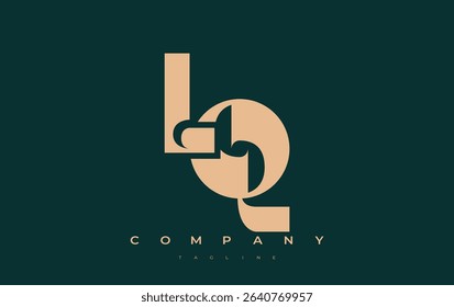 LQ Abstract Geometric Logo Design. Modern and elegant logo design with simplistic typography elements, showcasing branding excellence.