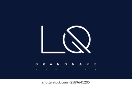 LQ Abstract letter logo. This logo icon incorporate with abstract shape in the creative way