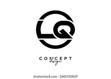 LQ Creative Circle Monogram Logo Design - Modernes Branding-Konzept