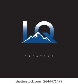 LQ Creative Mountain Logo Bold Gradient Letter mark Branding Design for Business Outdoor Brands