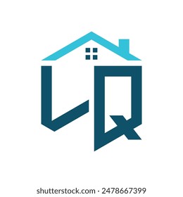 LQ House Logo Design Template. Letter LQ Logo for Real Estate, Construction or any House Related Business