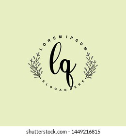 LQ Initial beauty floral logo template