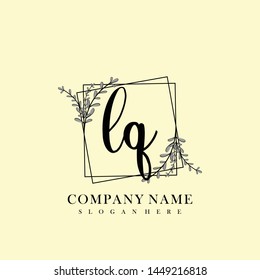 LQ Initial beauty floral logo template