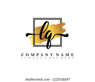 LQ Initial handwriting logo concept