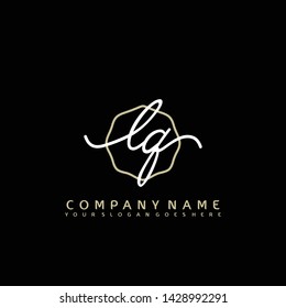LQ Initial handwriting logo concept