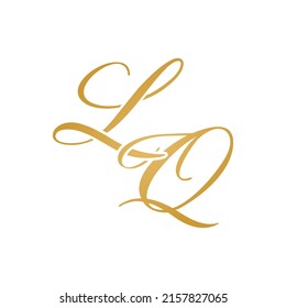 LQ initial logo design vector stock