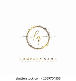 LQ Initial luxury handwriting logo vector