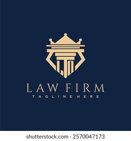 LQ initial monogram logo for lawfirm vector design