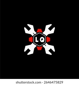 LQ Initials Vektor Stok Otomotif Logo Design