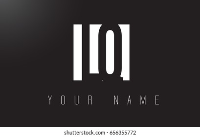 LQ Letter Logo With Black and White Letters Negative Space Design.