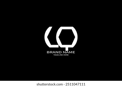 Projeto do logotipo da letra LQ no fundo preto. LQ conceito de logotipo de letra de iniciais criativas. LQ design exclusivo.