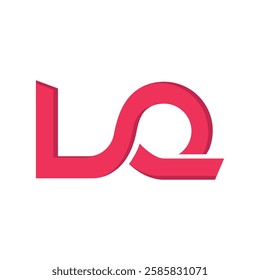 lq letter logo vector icon. sign of lq letter logo initial with pink collor logo illustration design.
